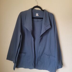 Peruvian Connection Open Front Pima Cotto Cardigan Size XL